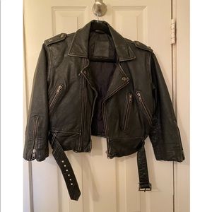 Kate Moss for Topshop Cropped Leather Jacket